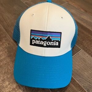 Patagonia Blue and White Trucker Hat